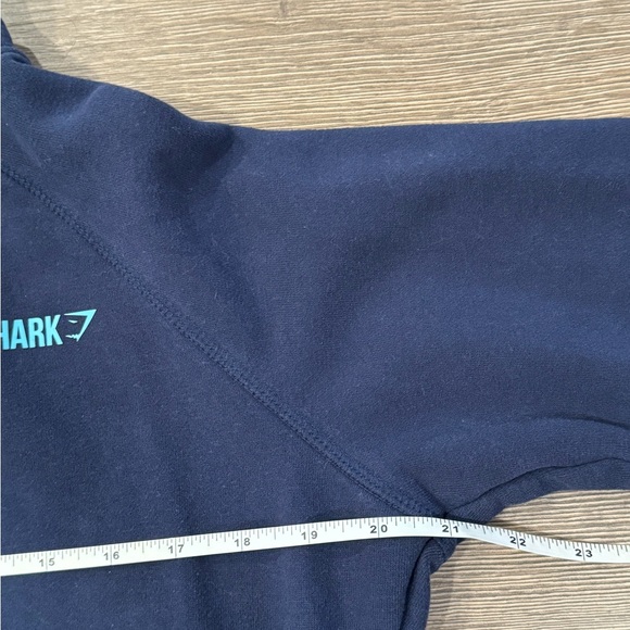 Gymshark Training Workout Pullover Sweatshirt Hoodie Navy Blue - Picture 4 of 5